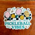 Preppy Pickleball Vibes Sticker- Retro Waterproof Decal