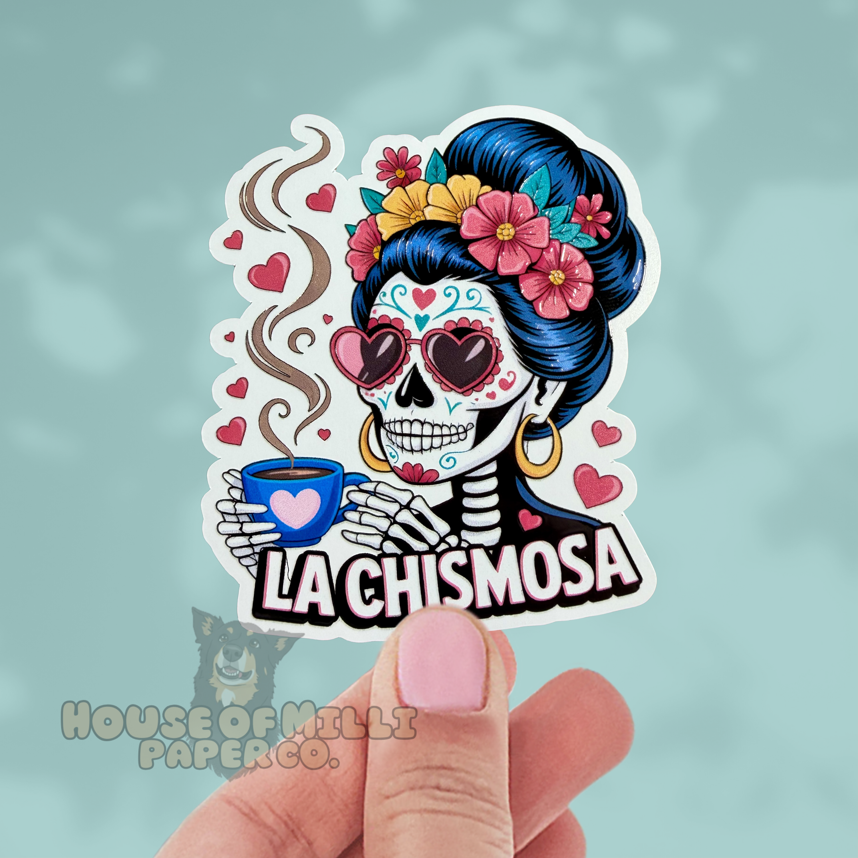La Chismosa Sticker: Spanish Skeleton Decal