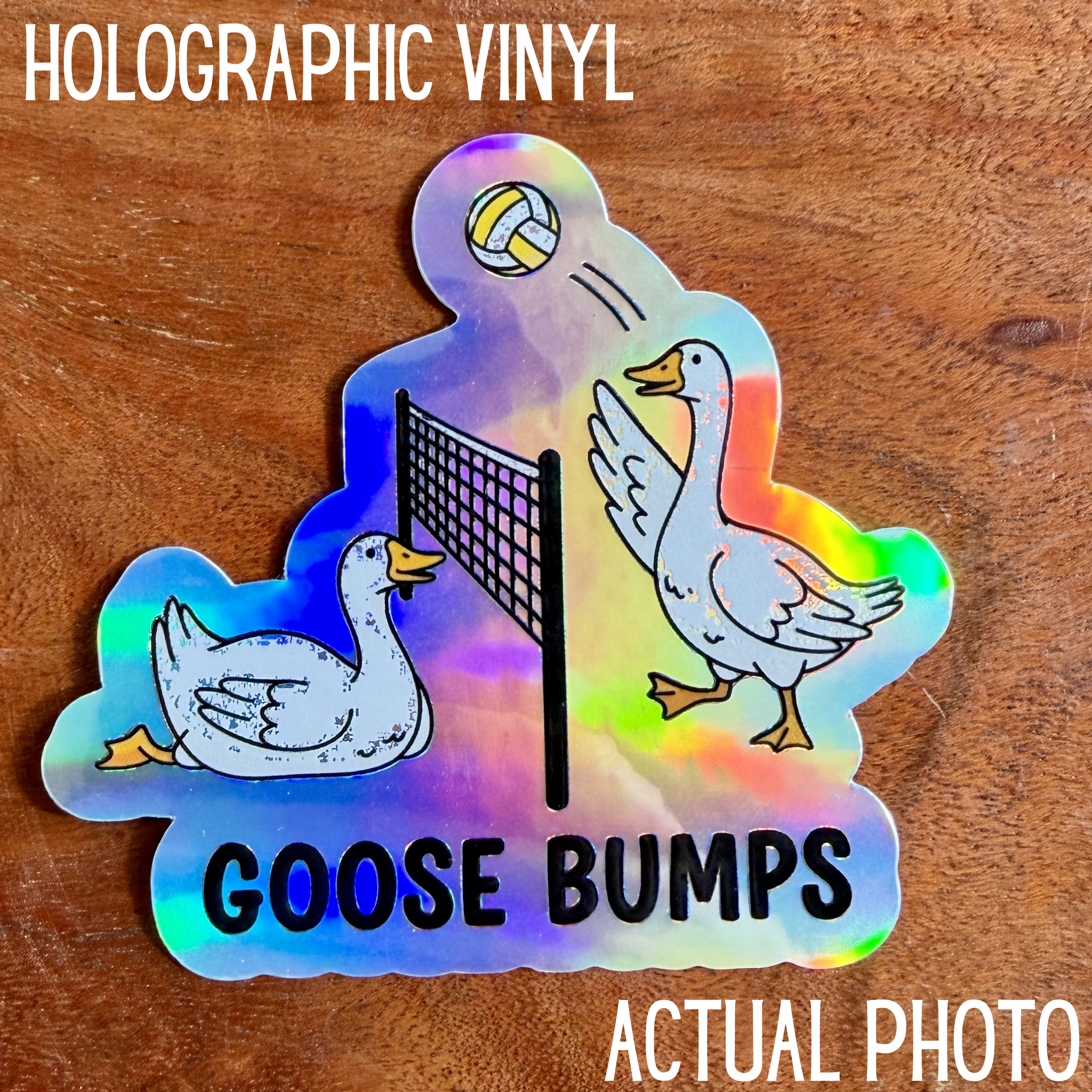Goose Bumps Volleyball Sticker - Funny Goose Decal