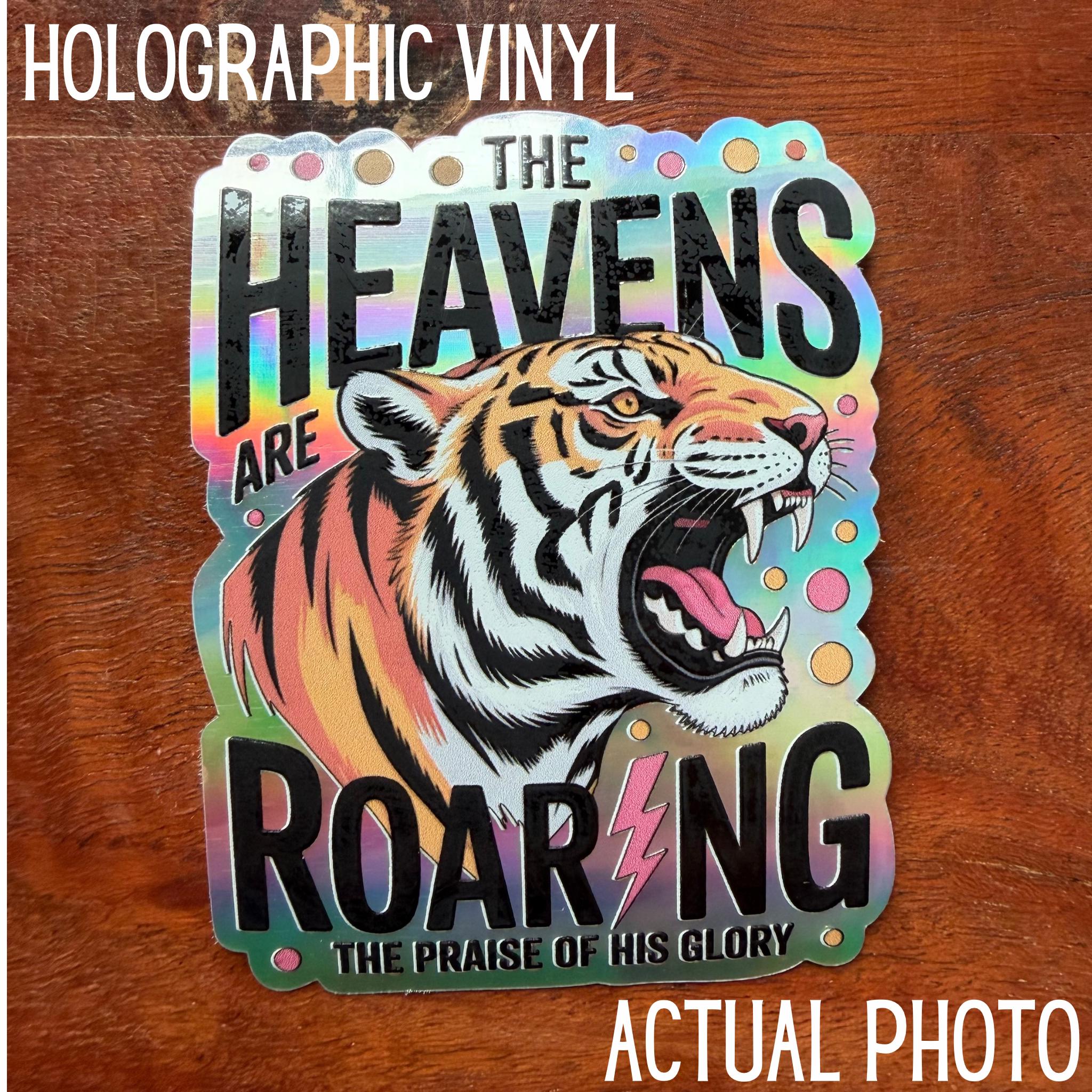 Heavens are Roaring Faith Sticker - Faith Bible Decal