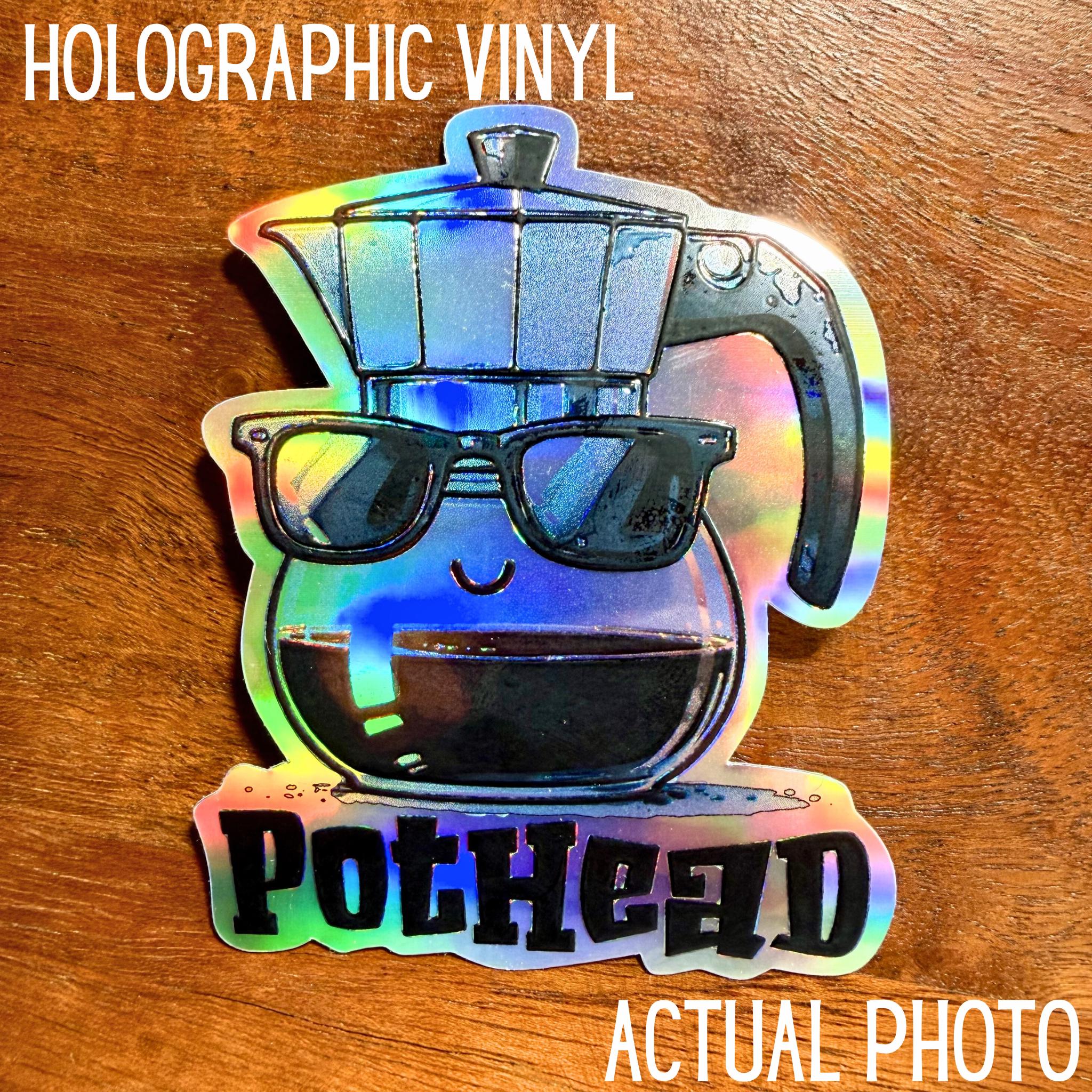 Pothead Coffee Pot Sticker : Sarcastic Pot Head Decal