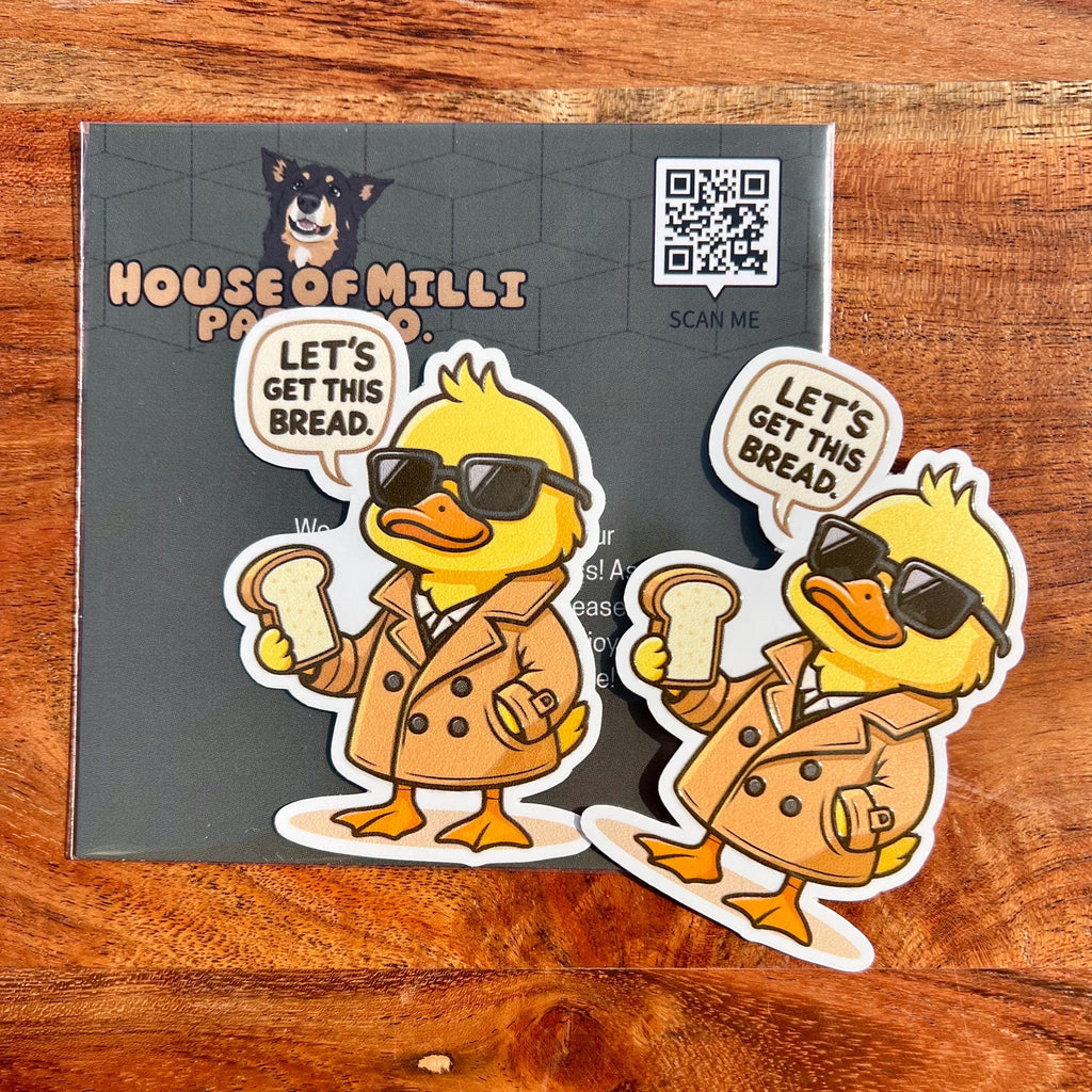 Let's Get This Bread Duck Sticker: Funny Vinyl Decal
