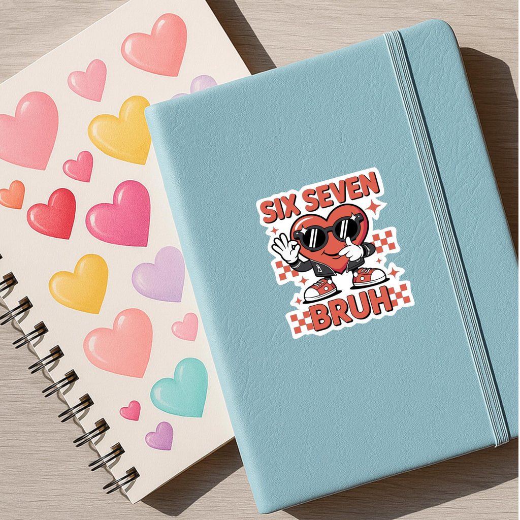 Six Seven Valentines Day Sticker - Trendy 6 7 Decal
