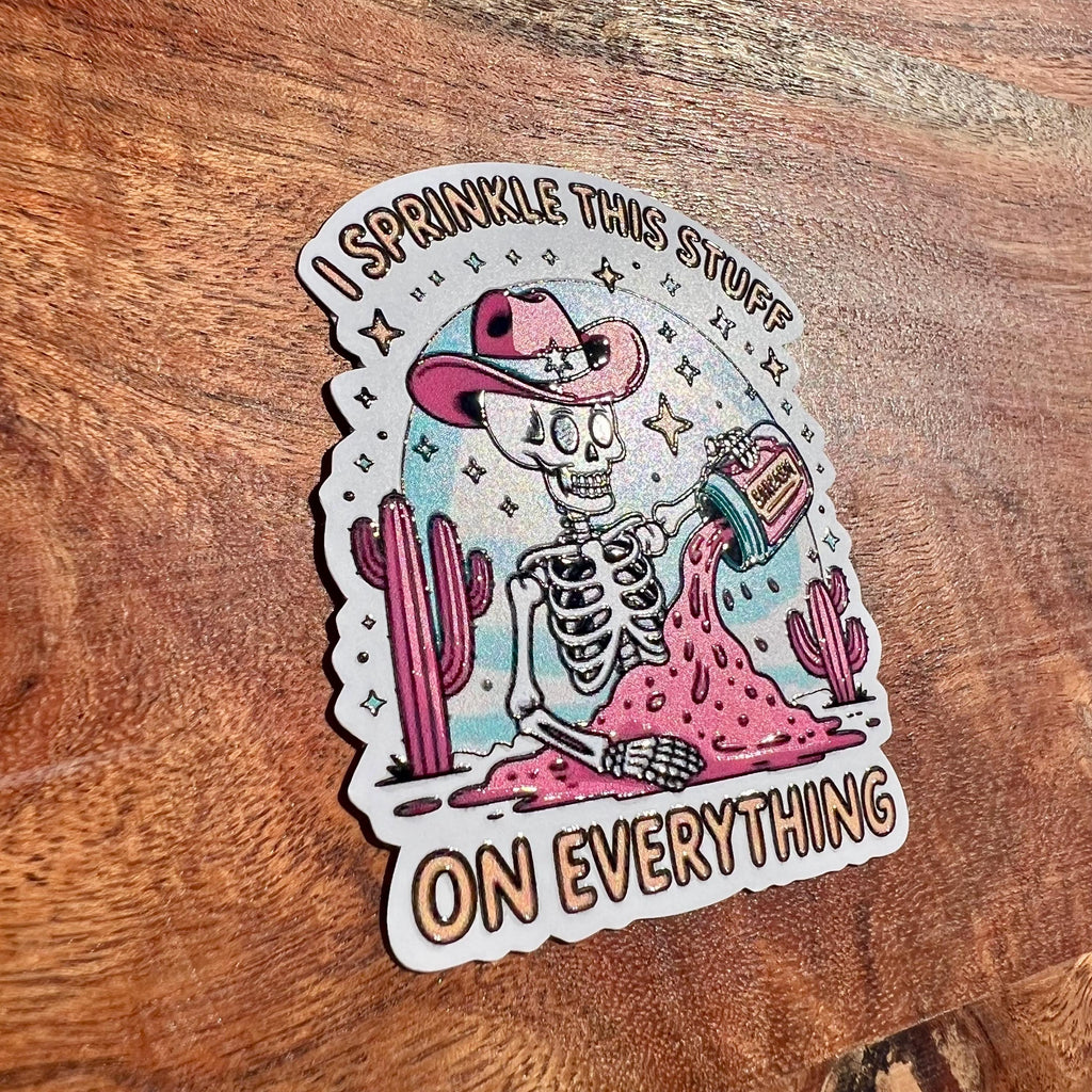 Sarcasm Skeleton Sticker: Funny Mental Health Waterproof Decal