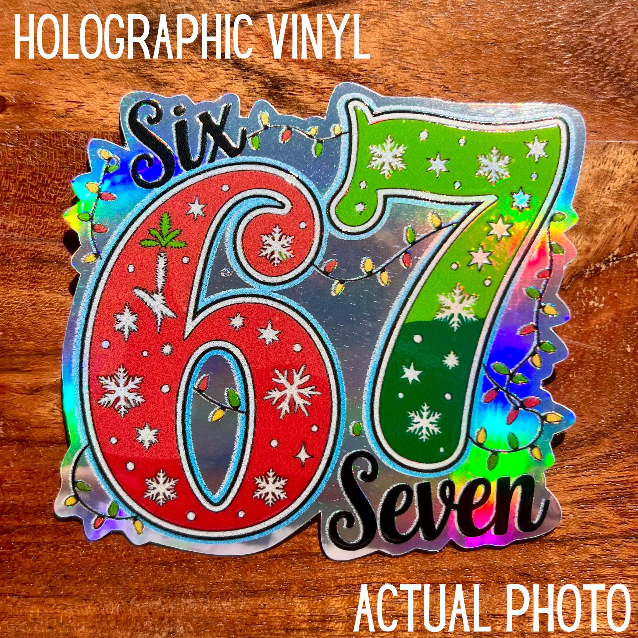 6 7 Six Seven Christmas Sticker: Trending Waterproof Decal for Kids