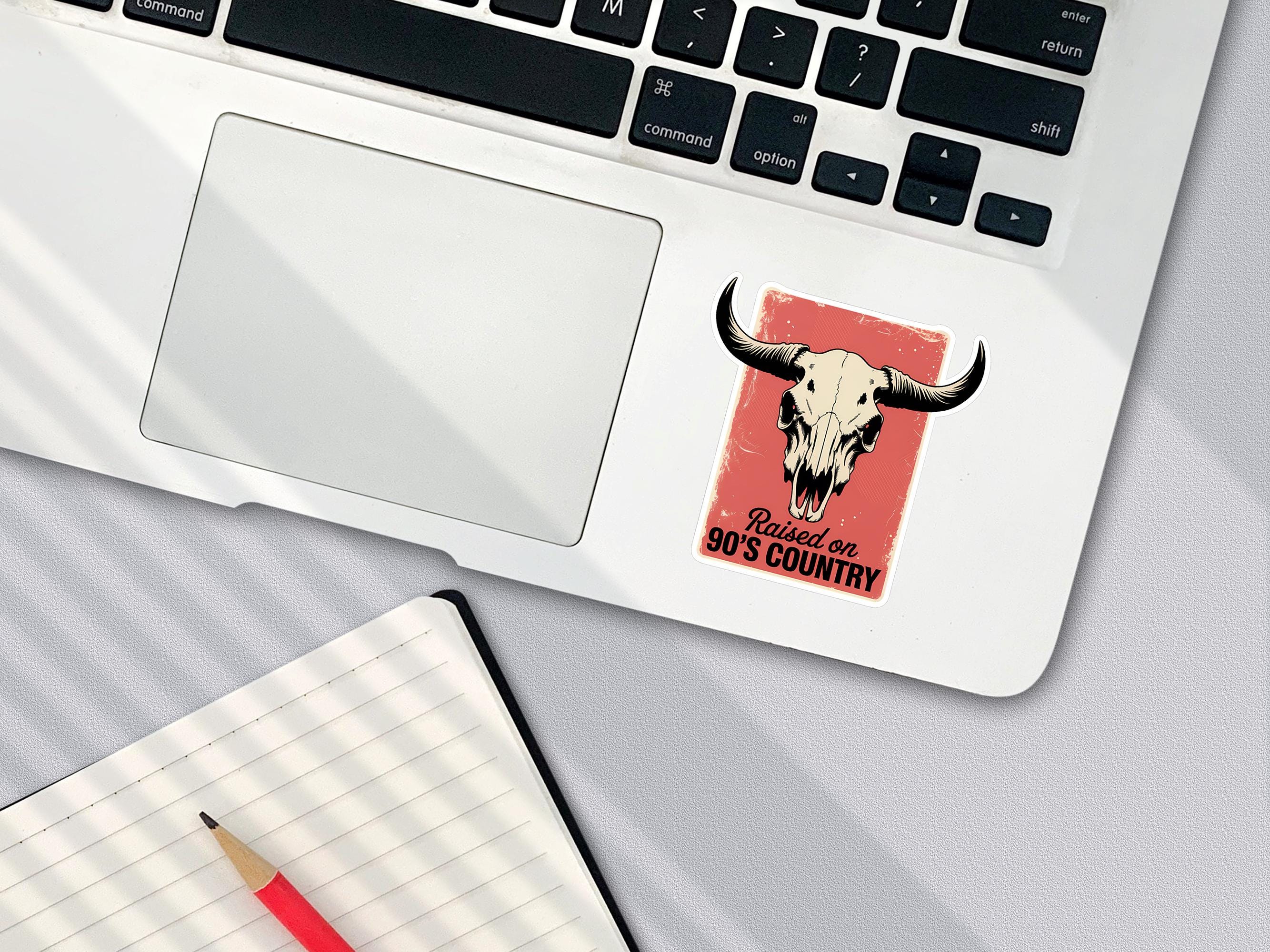 90's Country Vinyl Sticker: Retro Bullhorn Music Decal