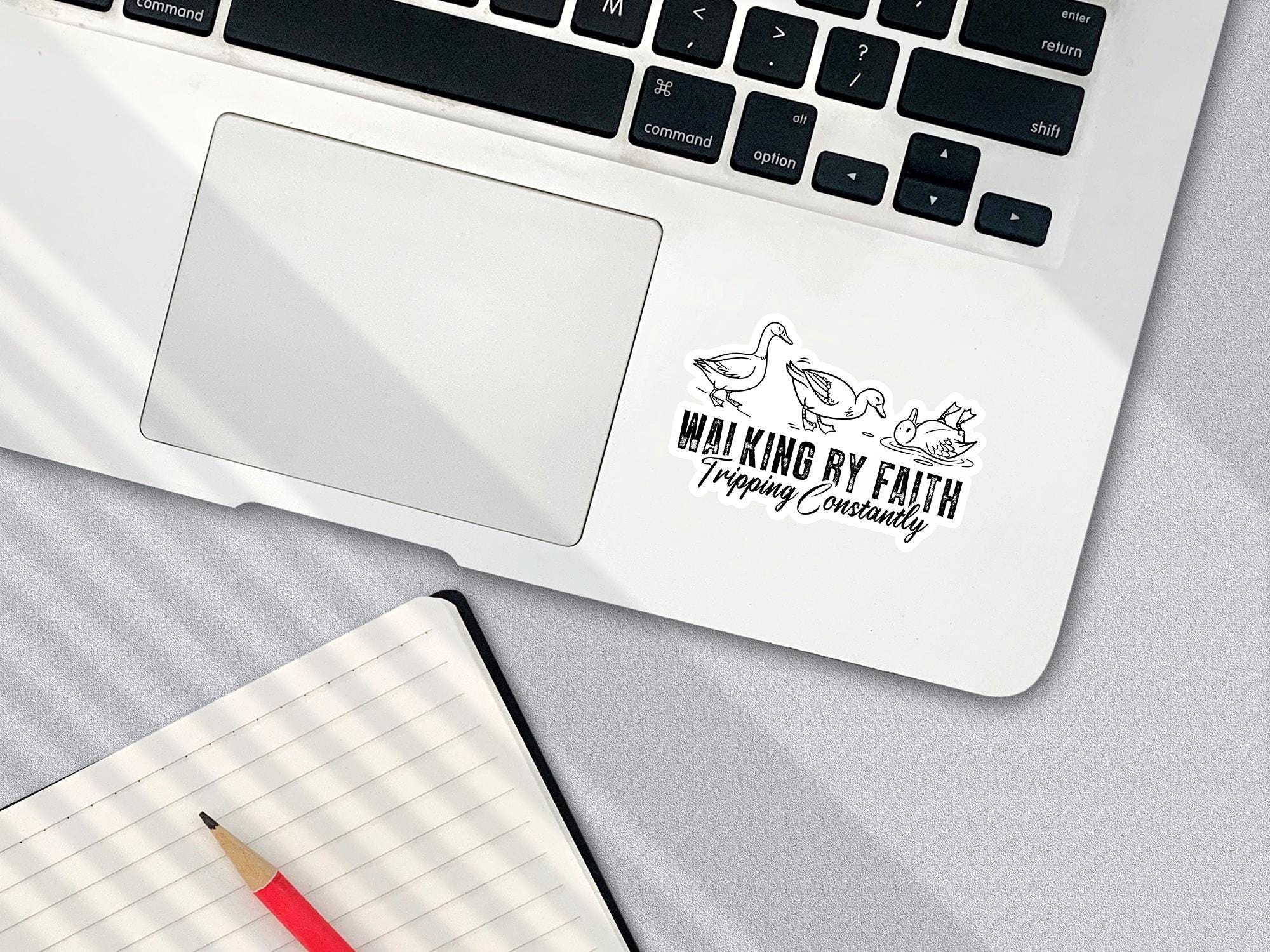 Walking By Faith, Tripping Constantly Sticker- Christian Faith Decal