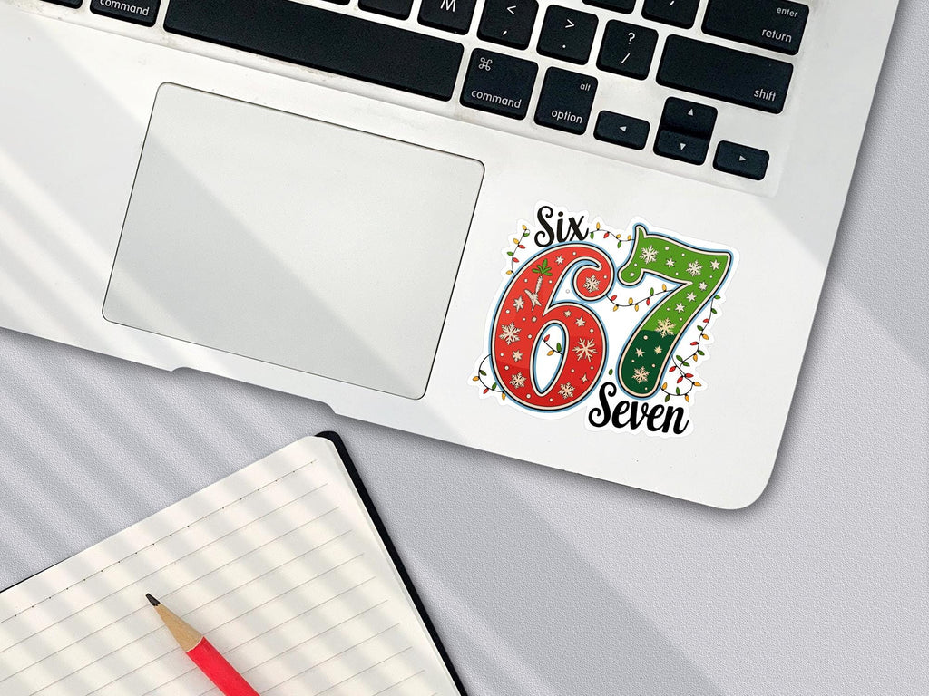 6 7 Six Seven Christmas Sticker: Trending Waterproof Decal for Kids