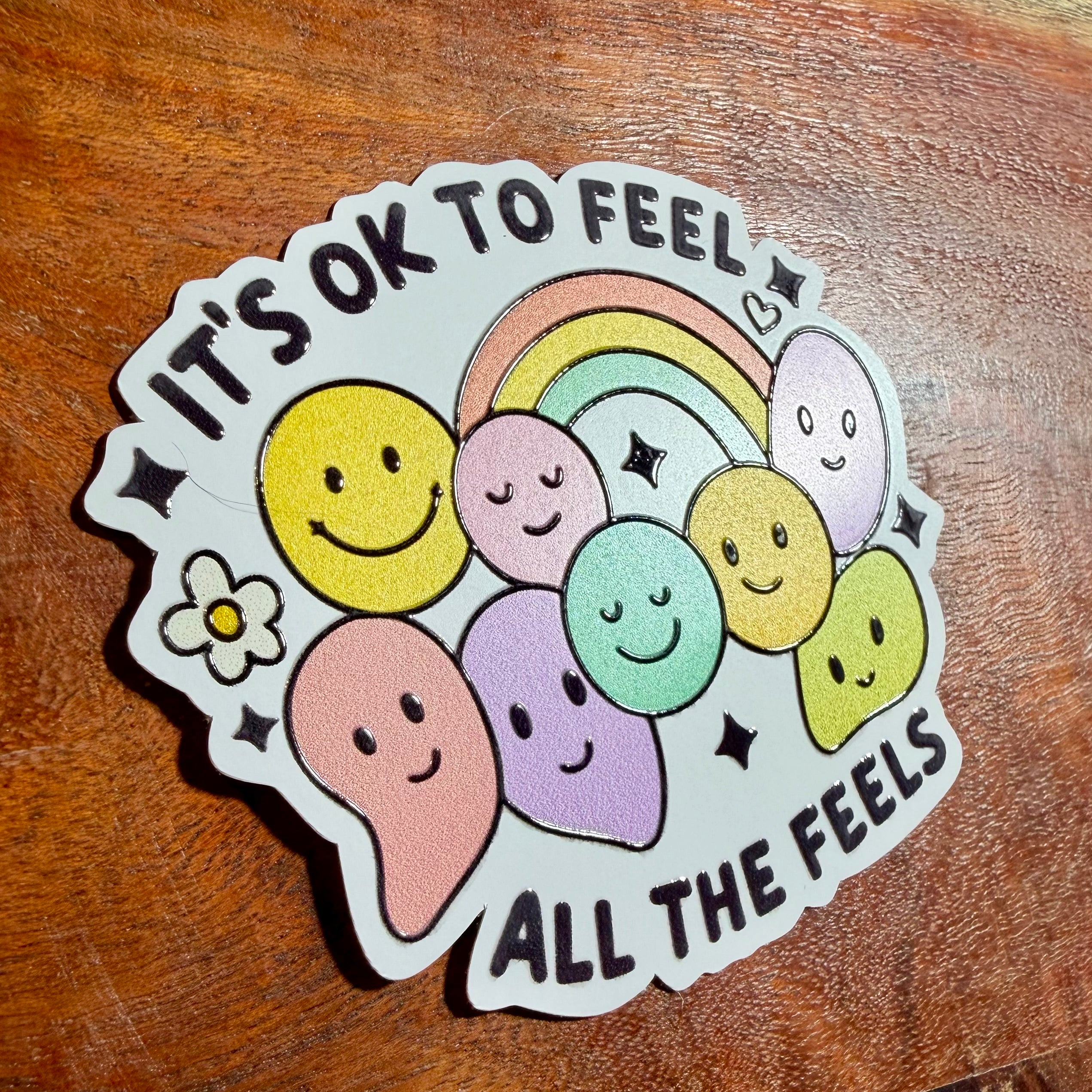 It's OK to Feel All the Feels Sticker - Mental Health Awareness Decal