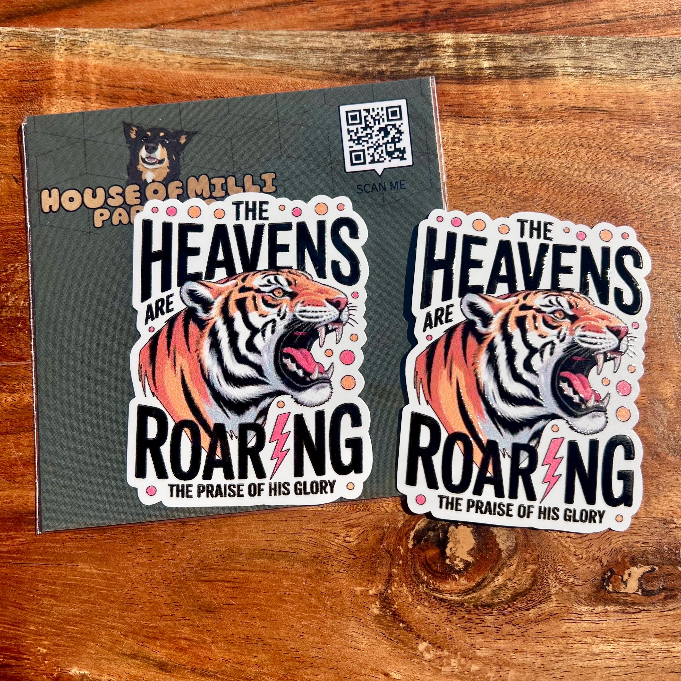 Heavens are Roaring Faith Sticker - Faith Bible Decal
