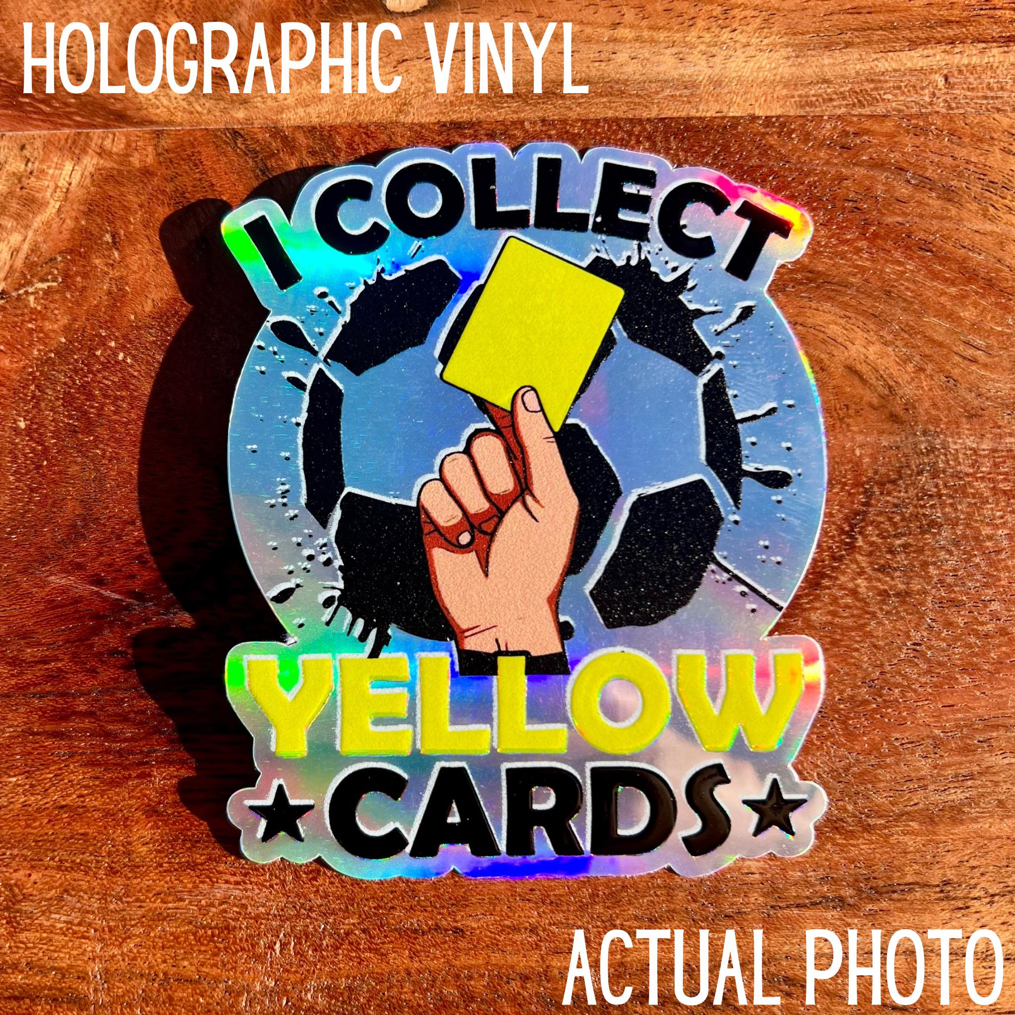 I Collect Yellow Cards Sticker – Funny Soccer Football Decal