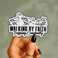 Walking By Faith, Tripping Constantly Sticker- Christian Faith Decal