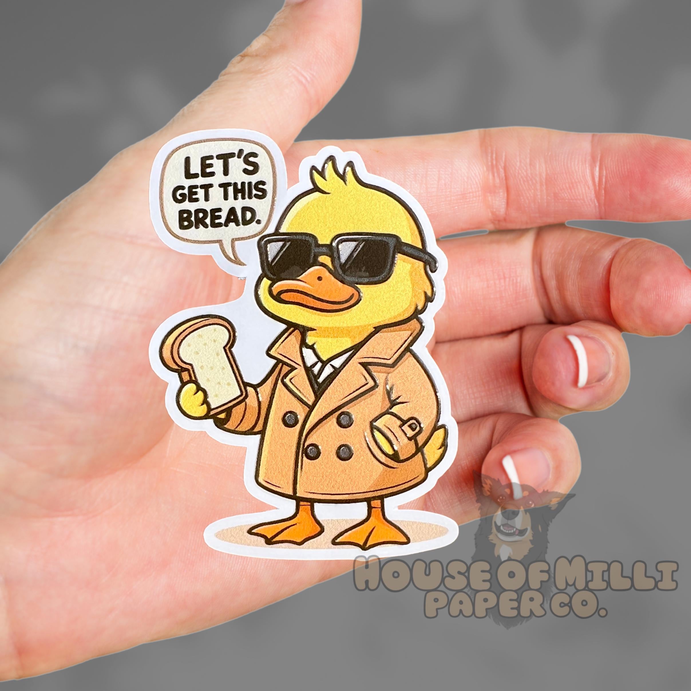 Let's Get This Bread Duck Sticker: Funny Vinyl Decal