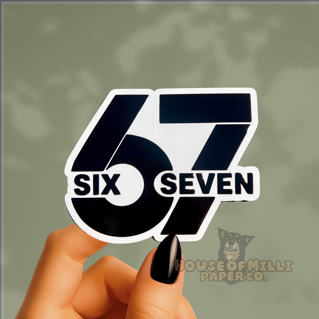 Six Seven Sticker : Trending 6 7 Waterproof Decal
