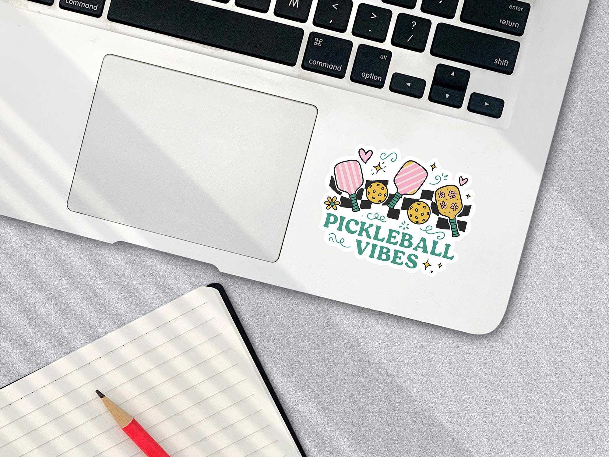 Preppy Pickleball Vibes Sticker- Retro Waterproof Decal