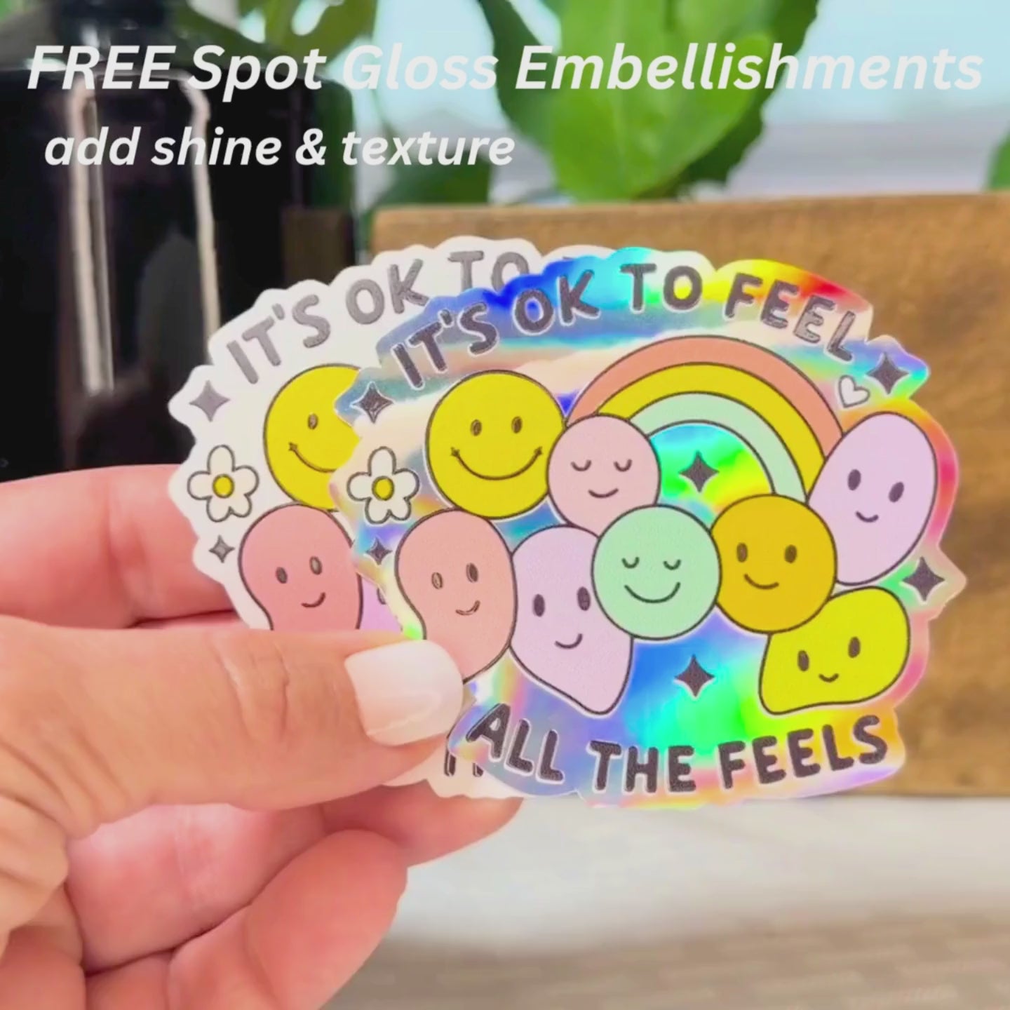 It's OK to Feel All the Feels Sticker - Mental Health Awareness Decal