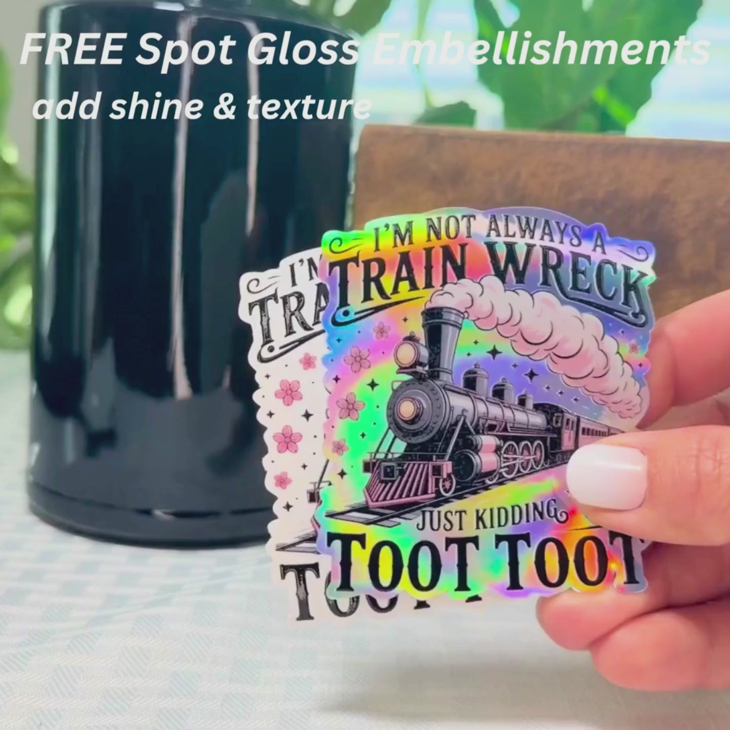 Not Always a Train Wreck Sticker: Funny Mental Health Vinyl Decal